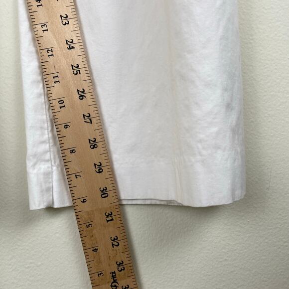 Maeve Naomi Wide Leg Pants Size 10 White Linen Magic Fabric Casual Anthropologie - Picture 13 of 13